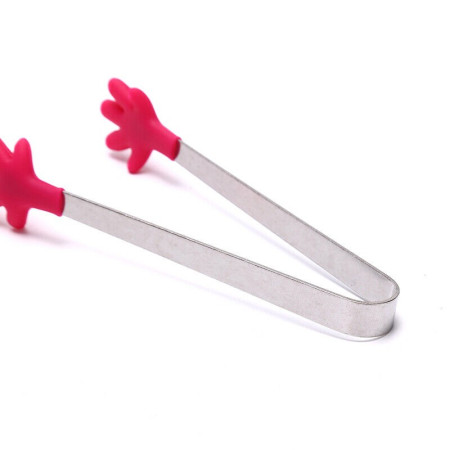 Cleste Creativ pentru Mancare, Cyrax, Model Manute din Silicon, 14.5x3 cm, Rezistent la Temperaturi Inalte si Coroziune, Rosu