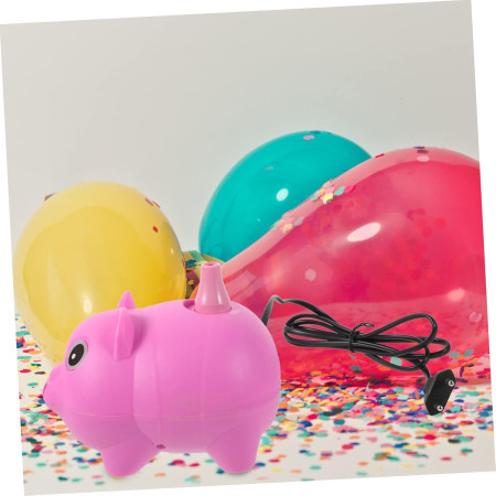 Cyrax Pompa Electrica Pentru Umflat Baloane, 380 W, din Plastic, Model Porc, Roz