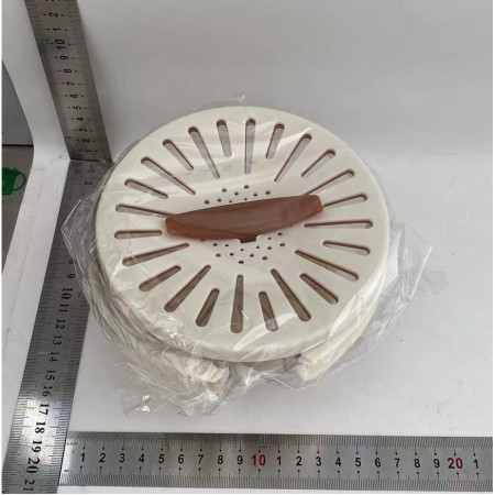 Strecuratoare 2 in 1 pentru Fructe si Legume, Cyrax, Cos de Scurgere si Cutie de Depozitare, 15.5 x 8.3 cm, din PP, cu Maner si Capac, Maro