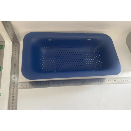 Cos pentru Scurgere Chiuveta de Bucatarie, Cyrax, Plastic, Telescopic, 36x20x5 cm, Albastru