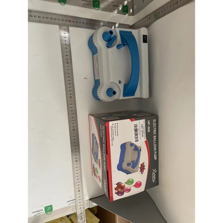 Pompa Electrica de Umflat Baloane, Cyrax, cu Doua Iesiri, 220V, Putere 700W, Accesorii petrecere, Albastru-Gri