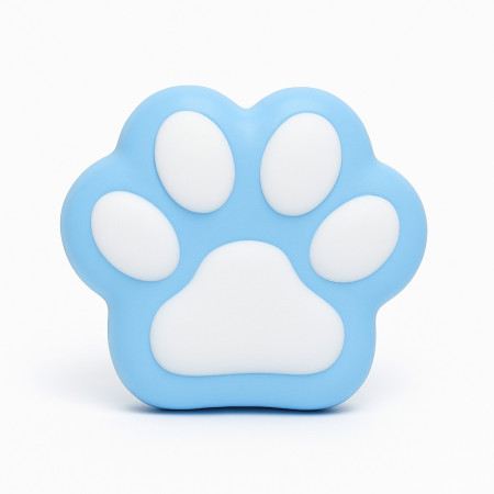 Jucarie Antistres Squishy, Cyrax, Revenire Lenta, Model Labuta de Pisica, Squishy, BIG 12.5 x 10.5 cm, 220 g, Model 13, Albastru Alb