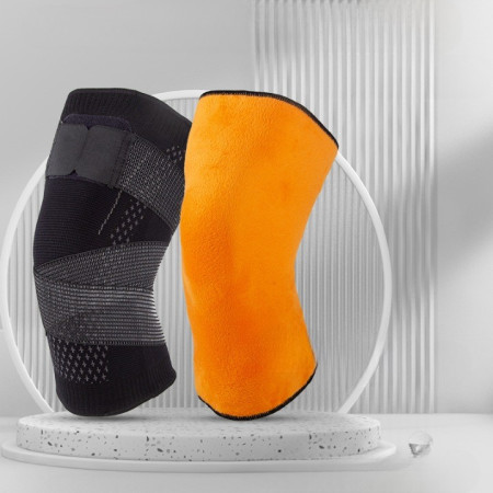 Orteza Elastica pentru Genunchi, Cyrax, Ajustabila cu Bretele Elastice, Banda pentru Compresie, Material Respirabil, Marime S, Culoare Negru