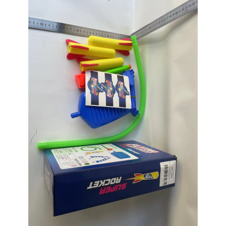 Cyrax Jucarie pentru copii, lansator rachete cu piciorul, un lansator, 3 rachete, fara lumina