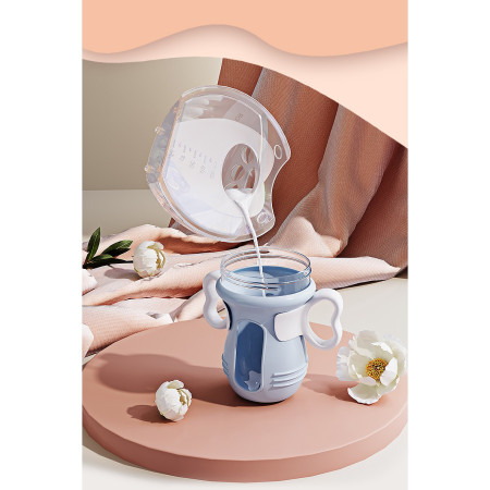 Colector de Lapte Matern, Cyrax, din Silicon Safety, Anti-debordare, 80 ml, Transparent