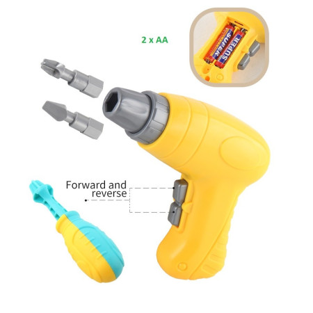 Set de Constructie/Asamblare, Cyrax, 4 Dinozauri, cu Bormasina Electrica, Baterii 2 x AA, Surubelnita si Cutie Depozitare, 22.5 x 14.5 x 15 cm, Multicolor