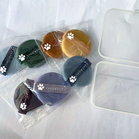 Set 7 Bureti de Machiaj Triunghi Cyrax, Reutilizabili, Utilizare Umeda sau Uscata, 5.5 x 5.5 x 1.3 cm, Powder Puff, Multicolor