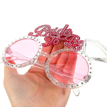 Ochelarii Decorativi, Cyrax, Tema Nunta, Model Bride to Be, din Plastic, Roz