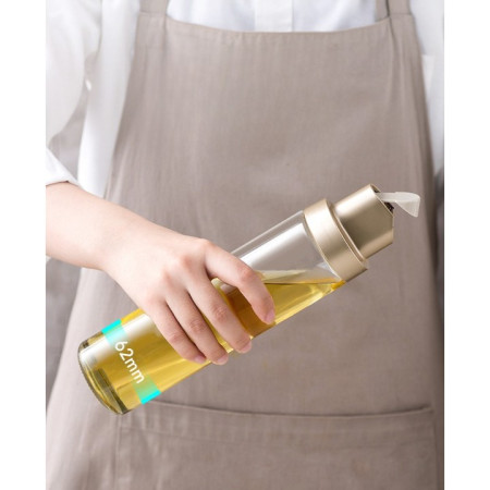 Dispenser pentru Ulei, Cyrax, Deschidere si Inchidere Automata a Rezervorul, cu Inductie Gravitationala, 500 ml, 26.1x6.2x6.2cm, Gri