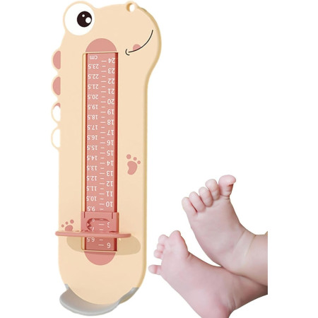 Dispozitiv de Masurat Talpa Piciorului pentru Bebelusi, Cyrax, 9-24, Model Dinozaur, Roz
