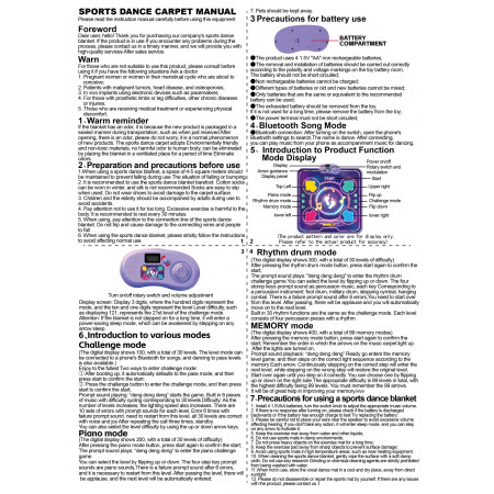 Jucarie Interactiva, Cyrax, Covor Muzical de Dans, 4-6 Ani, Bluetooth, 4 Moduri, 90 x 90 cm, Mov