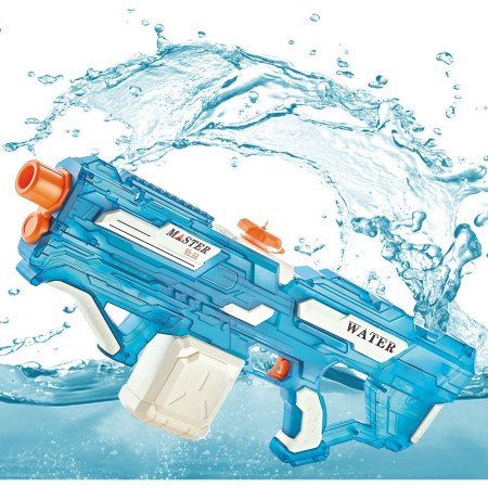 Pistol cu Apa Electric, Cyrax, +6 Ani, Rezervor 650 ml, Incarcare USB, din Plastic, 59 x 23 x 6 cm, Albastru