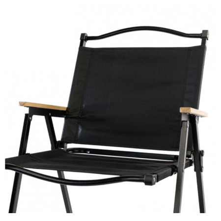 Scaun camping, Aluminiu, Pliabila,  52 x 53 x 80 cm, Negru