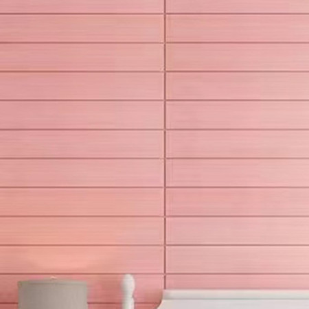 Set 10 Placi Tapet 3D,  70 x 70 cm, Grosime 3 mm, din Rasina, Tip Placi de Lemn, Suprafata Acoperita 4.9 mp, Roz Pudrat
