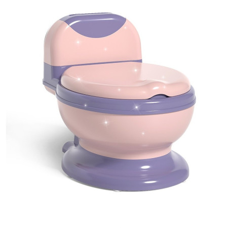 Olita Bebelusi, Cyrax, pentru Copii 1 - 8 Ani, Model Toaleta Adulti, Colac Moale PVC, Compartiment Detasabil, Cutie Depozitare Hartie, 34 x 32 x 19 cm, Roz/Mov
