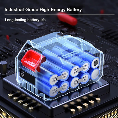 Suflanta de Aer Multifunctionala Portabila, Cyrax, Incarcare Auto, pentru Gratar, Masina, Indepartare Frunze si Praf, 1500 mAh, Viteta de Rotatie 25000 RPM, 2 Baterii de Li si Incarcator, Rosu