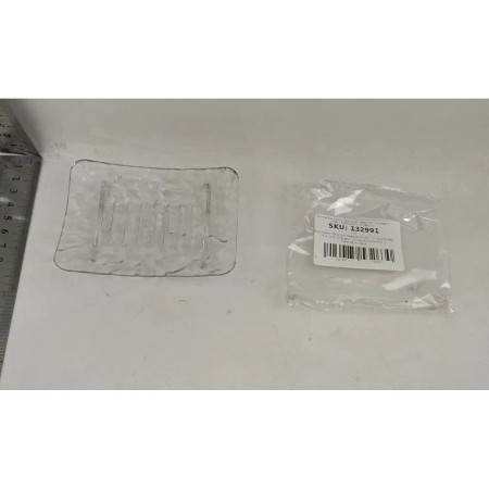 Savoniera din Plastic  11 x 8 cm, cu Scurgere Apa, Design Modern, Transparent