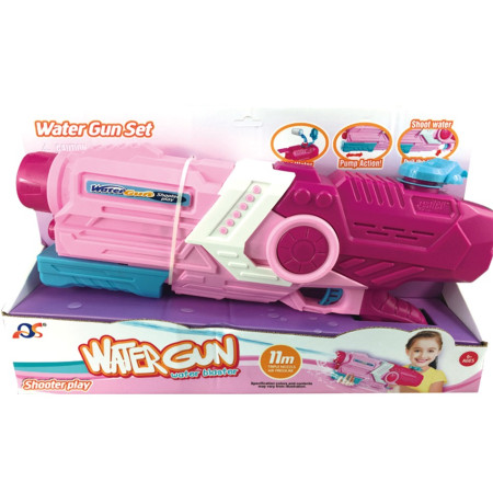 Pistol cu Apa pentru Copii, Rezervor, Pentru Piscina/Plaja, Cyrax, 6ani+, Roz, 2000ML