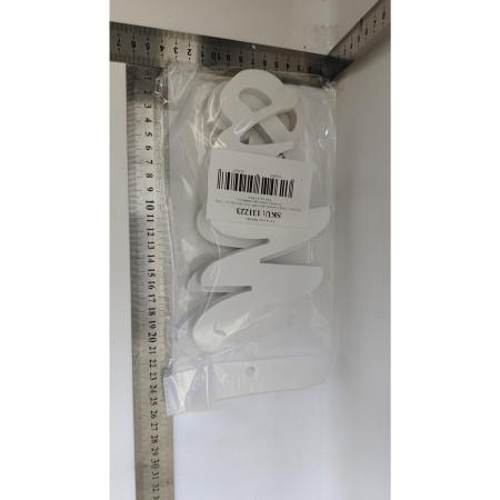 Decor pentru Masa, Cyrax, Model Mr&Mrs, Tematica Nunta, 10x20 cm, Alb