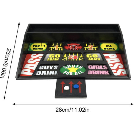 Joc de baut cu banuti Cyrax, Pahare de Shot din Sticla Incluse, distractiv si interactiv, 23x28 cm, multicolor