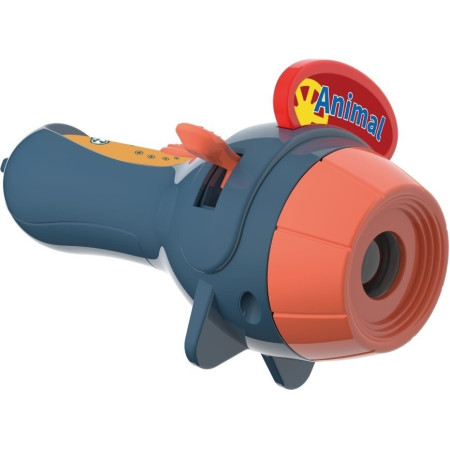 Set Jucarie Educativa, Cyrax, Proiector Tip Lanterna Pentru Copii, 6 Teme, 48 de Imagini, Cutie Depozitare, +3 ani, Albastru