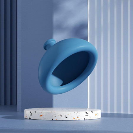 Dispozitiv Terapeutic Sputa, Cyrax, Cupa pentru Terapie Toracica, Dispozitiv de Eructare, pentru Adulti si Copii, 10 x 6.5 cm, din Silicon, Albastru