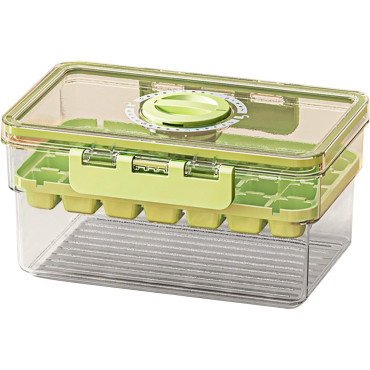 Forma de Gheata, Cyrax, un Strat, Inchidere Etans, din PP+PET, 19 x 12 x 9.5 cm, Verde