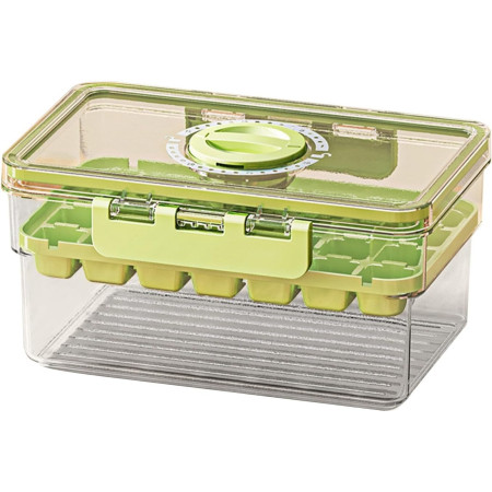 Forma de Gheata, Cyrax, un Strat, Inchidere Etans, din PP+PET, 19 x 12 x 9.5 cm, Verde