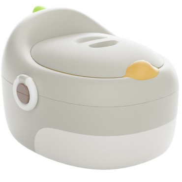 Olita pentru Copii, Cyrax, 3 in 1, Detasabila, Inaltator, Reductor WC, cu Capac, 100 de Saci de Unica Folosinta, Gri