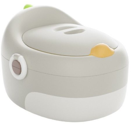 Olita pentru Copii, Cyrax, 3 in 1, Detasabila, Inaltator, Reductor WC, cu Capac, 100 de Saci de Unica Folosinta, Gri