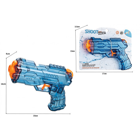 Pistol cu Apa, Cyrax, Manual, din PP, 23 x 16 x 4 cm, 250 ml, Albastru