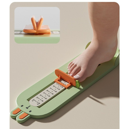 Dispozitiv de Masurat Talpa Piciorului pentru Bebelusi, Cyrax, 6-24, Model Iepuras, Verde
