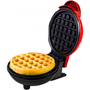 Mini Aparat de Vafe, Cyrax, Multifunctional, Pentru Casa si Calatorii, Compact, Usor de Transportat si Depozitat, 18x14.5x9.3 cm, Rosu