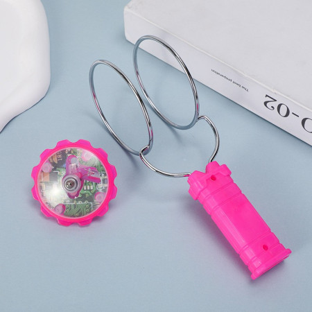 Jucarie Interactiva, Cyrax, Titirez Magnetic, cu Led, 19.8 x 5 cm, Roz