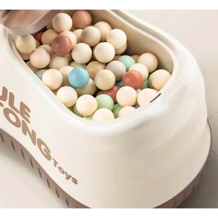 Masina pentru Copii, Cyrax, Model Pantof, 4 Roti, 1-6 ani, Cutie de Depozitare, din ABS, 48 x 27 x 34 cm, Maro