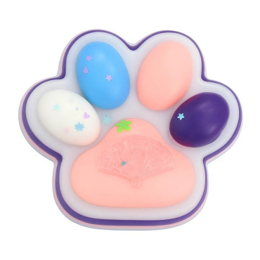 Jucarie Antistres Squishy, Cyrax, cu Revenire Lenta, Squeeze Toys, Model Cat Paw, 12.5x10.5 cm, 220g, +3 Ani, din TPR, Model 1, Multicolor