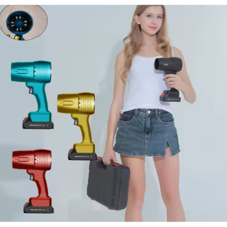 Suflanta de Aer Multifunctionala Portabila, Cyrax, Incarcare Auto, pentru Gratar, Masina, Indepartare Frunze si Praf, 1500 mAh, Viteta de Rotatie 25000 RPM, 2 Baterii de Li si Incarcator, Negru