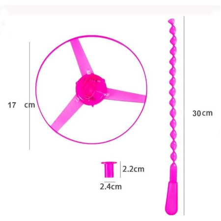 Jucarie Disc Zburator, Distractiv pentru Copii, Cyrax, Aruncator Manual din Plastic, cu Lumini, Roz