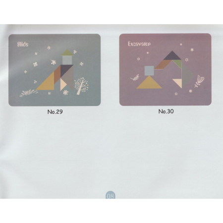 Cyrax Joc Magnetic Tangram, tabla si forme diverse magnetice, 34 de piese, pentru copii, +3 ani, multicolor