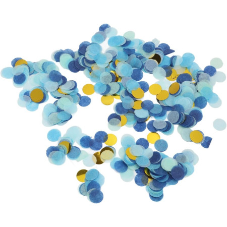 Tun de Confetti, Cyrax, Best Wishes 11 x 4 cm, Model Buline din Hartie si Folie, Albastru