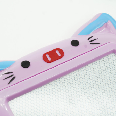 Tablita Magnetica de Scris si Desenat, Cyrax, Model Pisica, cu Creion, Dimensiuni 23.2x18.5 cm, Suprafata Desen 14.6x10.4 cm, Dezvolta Imaginatia si Creativitatea, Incurajeaza Exersarea Scrisului, Mov