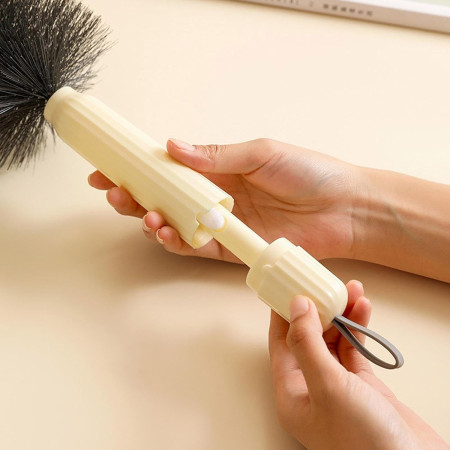 Perie Multifunctionala 2in1,  de Curatare a Prafului, 38 x 11 cm, Perie si Burete, Crem