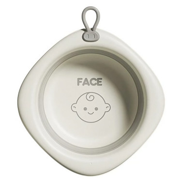 Cada Pliabila pentru Baie pentru Copii, Cyrax, Cadita pentru Bebelusi, Model Romb pentru Fata, Gri, 31.5x31.5x3.5 cm, 3L