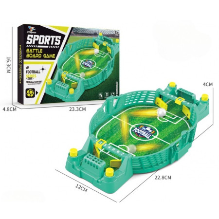 Fotbal de Masa Interactiv pentru Copii, Cyrax, cu 2 Mingi Incluse, Tabela Scor, 22.8x12x4 cm, Verde