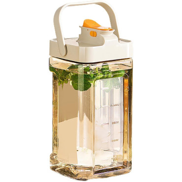 Dozator portabil pentru bauturi Cyrax, 3.5 litri, capac etans, duza deschidere/inchidere, recipent din plastic, gradat, filtru, maner, 29.7 x 14.1 x 14.4 cm, pentru diverse bauturi, alb