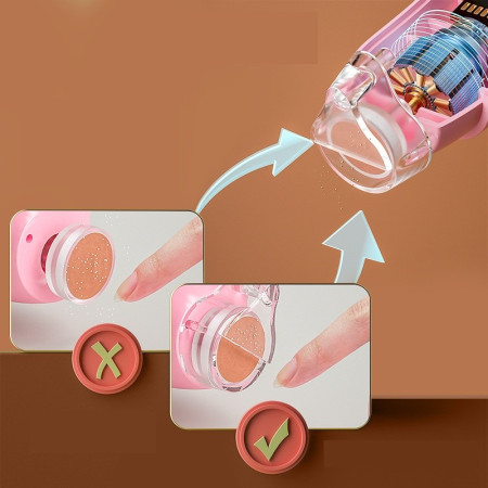 Pila Electrica, Cyrax, pentru Copii si Bebelusi, din ABS, 6 Accesorii, cu Lumina LED, 9.5 x 6 x 17 cm, Verde/Roz