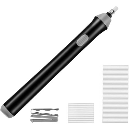 Radiera Electrica,  pentru Schite si Arta, Grosime Varf 3 mm/5 mm, Baterii 2 x AA (neincluse), din ABS, Negru