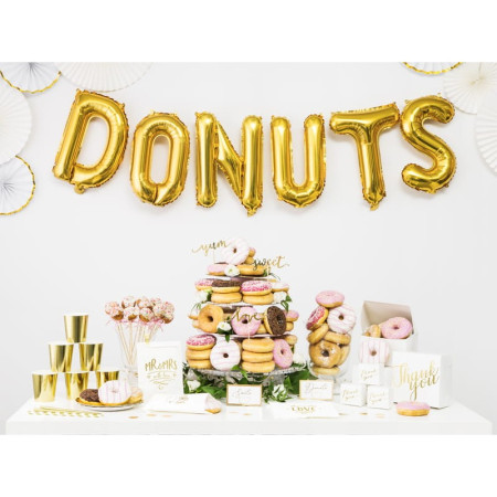 Balon Folie Metalizata Litera S, Cyrax, 80 cm, Umflati cu Heliu sau Aer, Ambalaj Individual, Pai inclus, Auriu