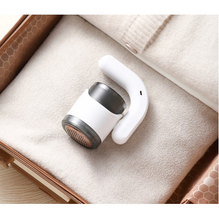 Aparat Pentru Curatat Scame, Par Si Praf,  cu LED, Pentru Diferite Tipuri De Material, Cu Lame Din Otel Inoxidabil, Compartiment de Depozitare, Maner Reglabil, 11x10.5x8.7 cm, Alb