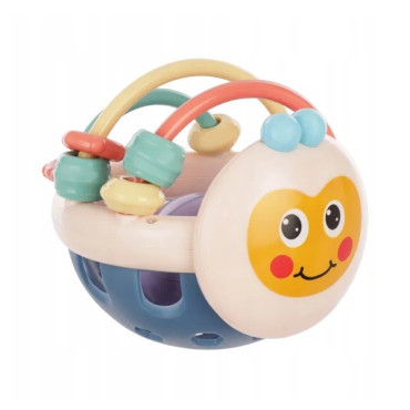 Jucarie Minge pentru Bebelusi, Cyrax, pentru Dentitie, Interactiva, 0-12 Luni, Roz-Multicolor